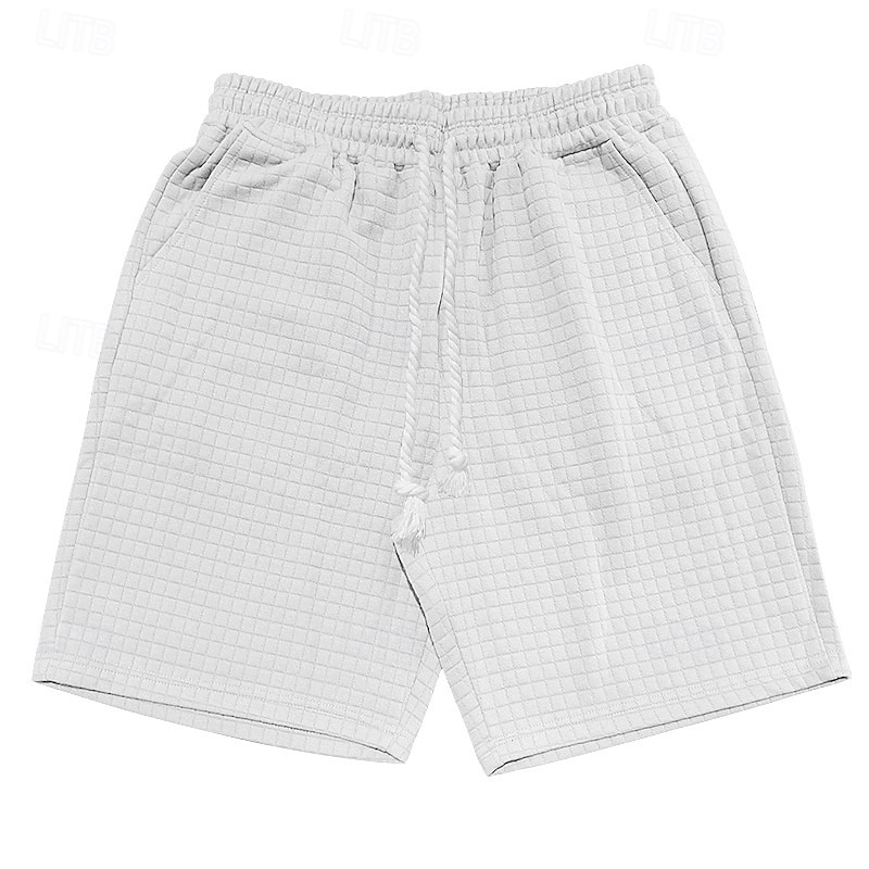 Herren Waffel-Shorts Sweatshorts Kurze Hose Shorts Kurze Hosen Sommer-Shorts Tasche Kordelzug Elastische Taille Glatt Komfort Kurz Sports Outdoor Täglich Ausgehen Modisch Brautkleider schlicht 2026 - $17.99 –P14