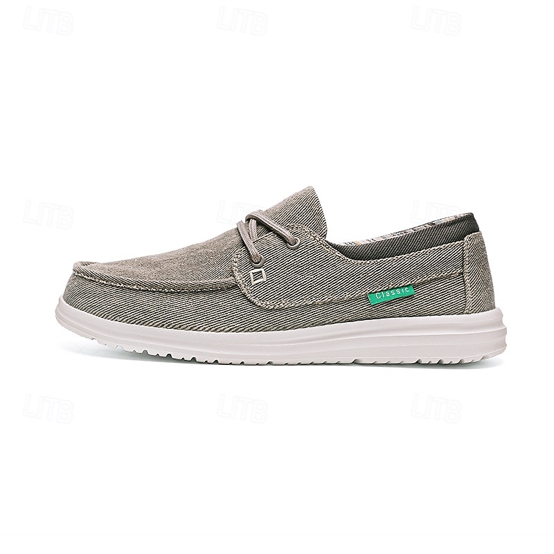 Men's Beige Canvas Boat Shoes with Lace-Up Design and Comfortable Sole – Ideal for Casual and Outdoor Activities 2025 - $42.99 –P3