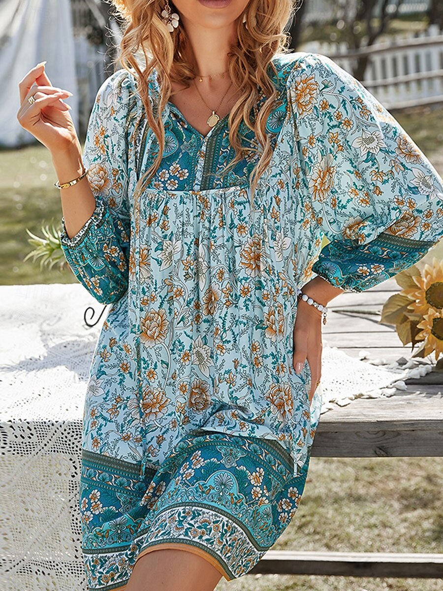 boho style dresses petite Women's Mini Dress Petite Dress Casual Dress Boho Chic Dresses A Line Dress  Boho Dress Bohemia