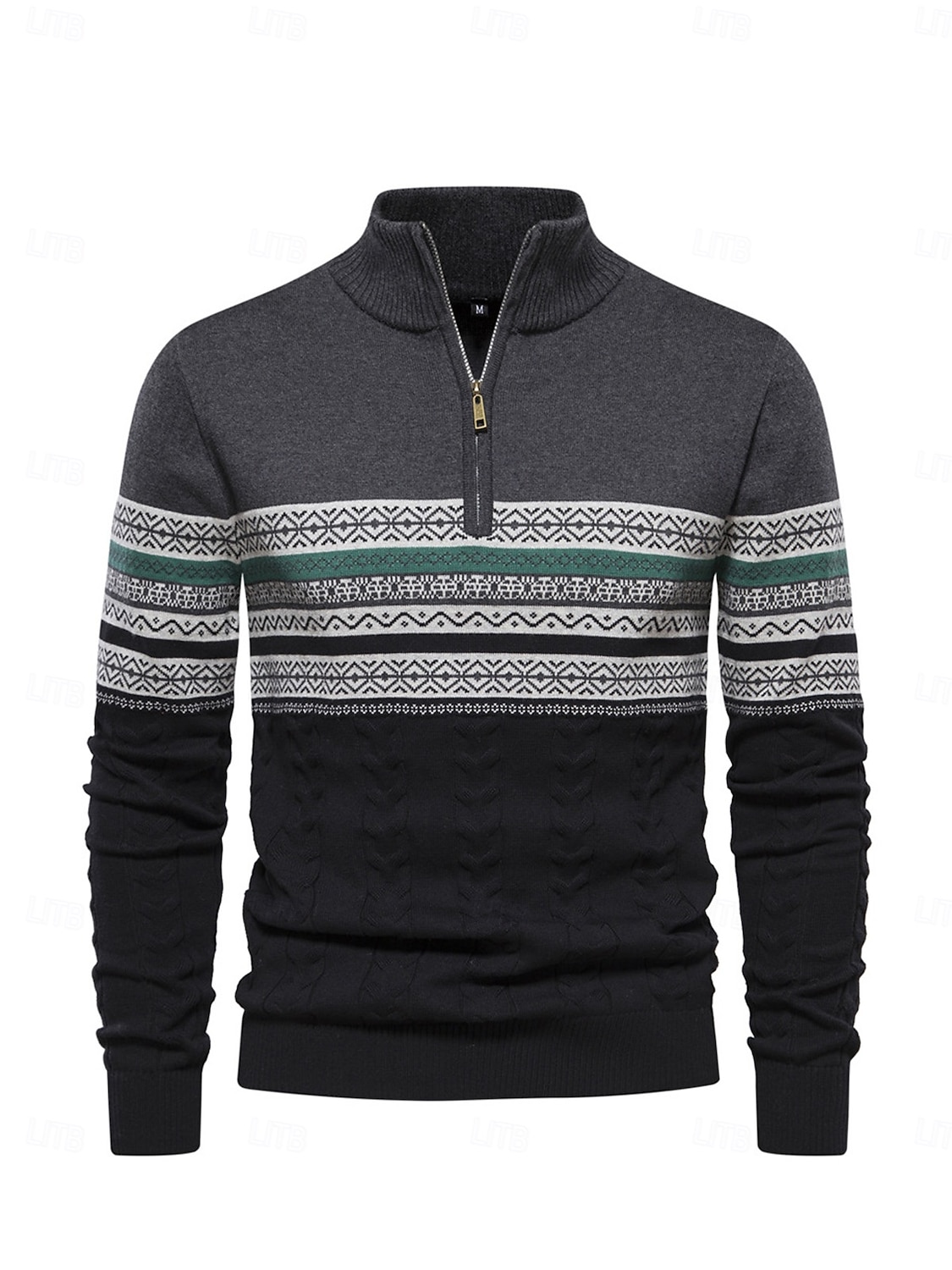 Men's Sweater White Dark Navy Navy Blue Long Sleeve Top Golf Attire Clothes Outfits Wear Apparel 2025 - $39.99 –P3