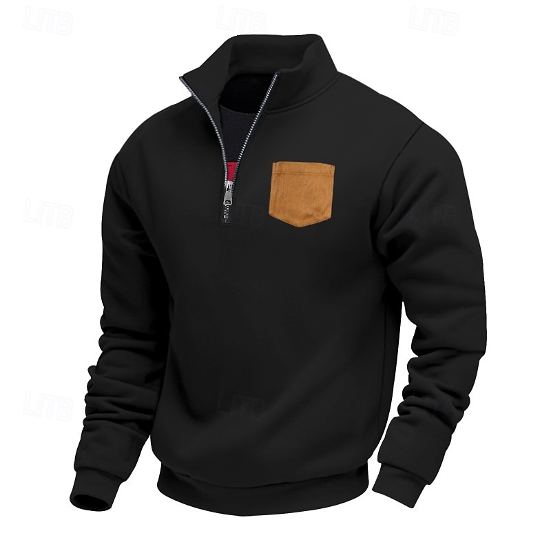 Herren Kapuzenpullover mit Reißverschluss Schwarz Weiß Braun Hellgrau Dunkelgray V Ausschnitt Bedruckt Brautkleider schlicht Bekleidung Kapuzenpullover Sweatshirts 2025 - $23.99 –P1