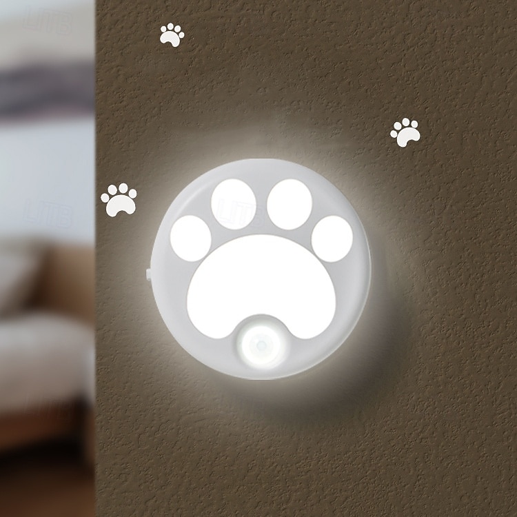 cat led nattlys usb oppladbart med bevegelsessensor, dimmebar skrivebordslampe for soverom, nattbord, kjøkken, skap og trapp 1stk 2025 - $16.49 –P5
