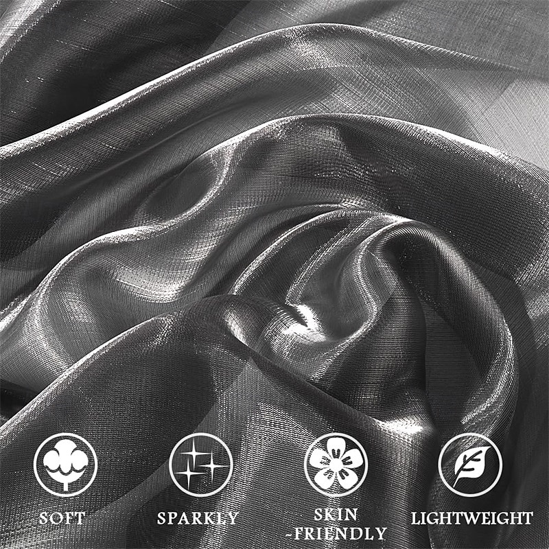 Ladiery Silky Shawls and Wraps for Evening Dresses Women Sheer Soft Bridesmaid Wedding Formal Party Organza Shawl 2026 - $17.49 –P2