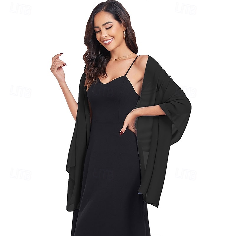 sjal wraps for kvinner bryllup kveld chiffon myke sjal for bryllup gjest brude skjerf 2025 - $14.99 –P2