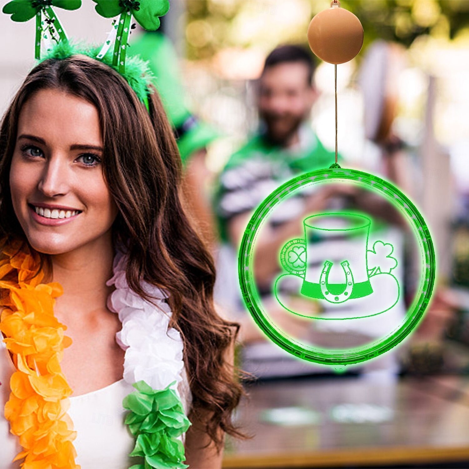 St. Patrick's Day Decorative Window Light - Battery Powered Suction Cup Hanging Light for Irish Festival Decoration 1pc 2025 - $19.49 –P4