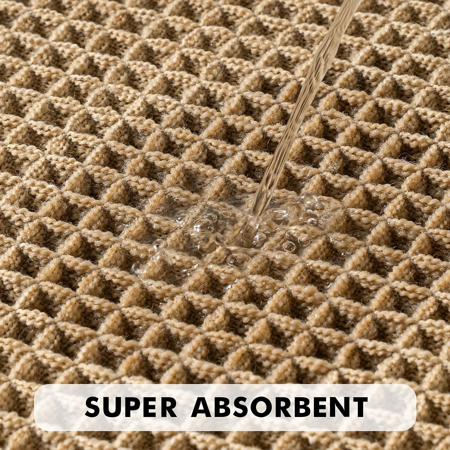 Waffle Bathroom Rugs, Boho Bath Rugs Non Slip Washable, Super Absorbent Bath Mats, Ultra Soft Rubber Backed Shower Mats for Bathroom Floor, Tub and Shower, Brown 2026 - $18.99 –P2