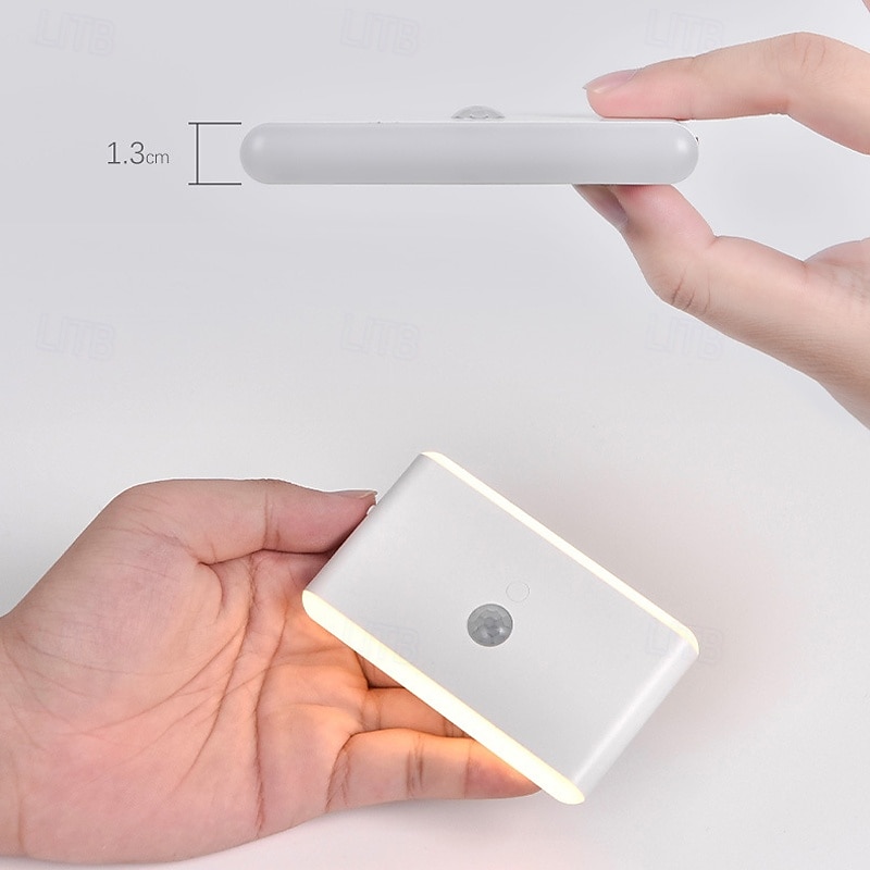 1 Stück Nachtlicht mit PIR-Bewegungssensor – RGB-Farbwechsel-Schranklicht, USB-aufladbare Nachtlampe mit Körpersensor für Treppen, Schlafzimmer und Flur 2025 - $22.99 –P4