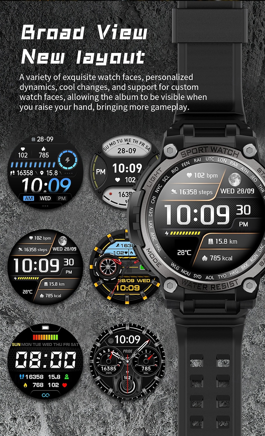 696 LC17 Εξυπνο ρολόι 1.53 inch Έξυπνο ρολόι Bluetooth Υπενθύμιση Κλήσης Παρακολούθηση Δραστηριότητας Συσκευή Παρακολούθησης Καρδιακού Παλμού Συμβατό με Android iOS Γυναικεία Άντρες 2025 - $57.99 –P14