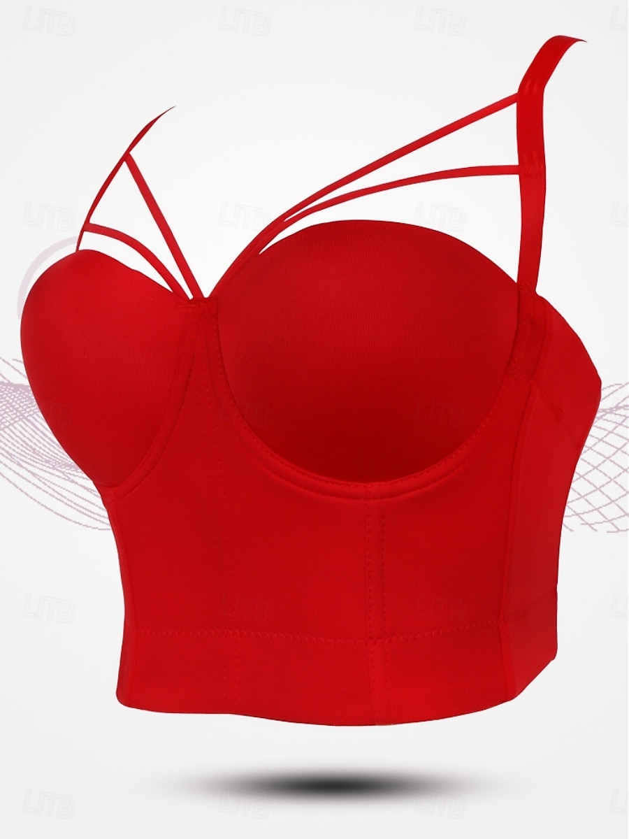 Women's Waist Cincher BacklessNightwearPOLY Date Club Bar Solid Colored Sexy Black White Red Summer 2025 - $17.99 –P9