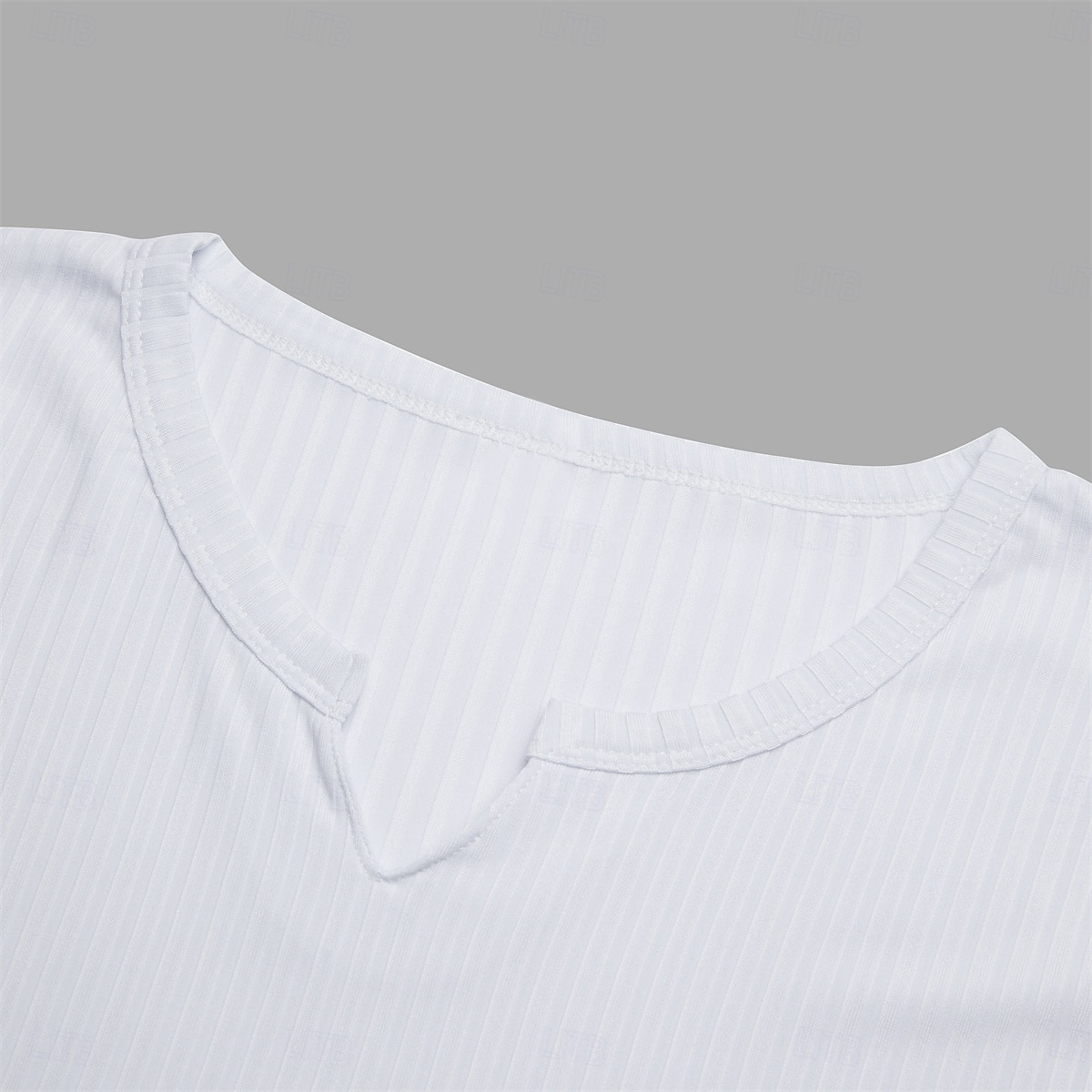Herren T Shirt Geripptes Strick-T-Shirt T-Shirt Langarmshirt Langarm V Ausschnitt Sommer Einfach Grubenstreifen Mode Designer Basic Stricken Urlaub Straße Ausgehen Schwarz Weiß Rosa Top T-Shirt für 2025 - $18.99 –P3