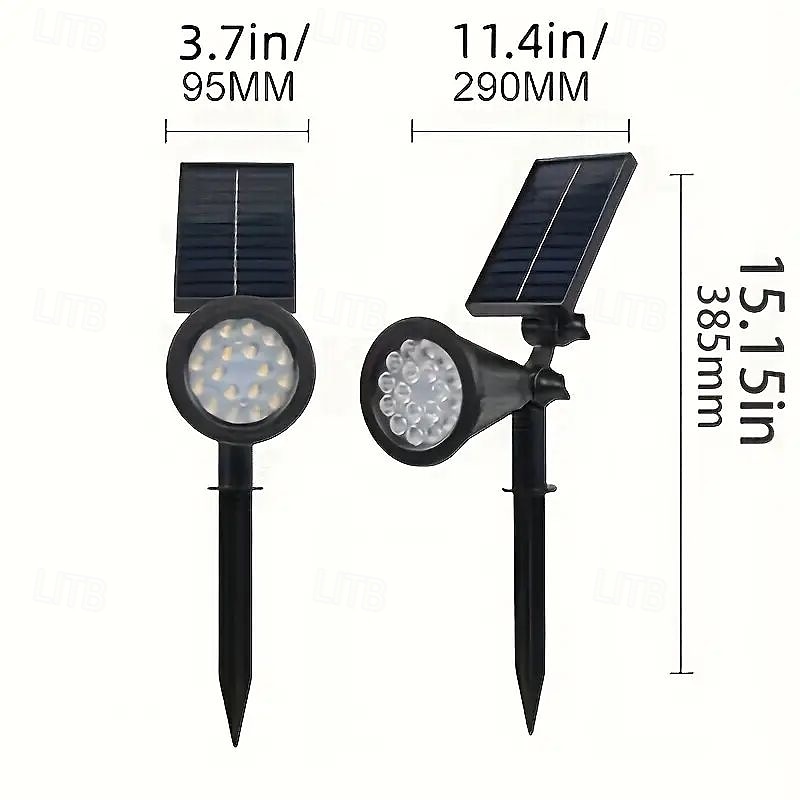 Projecteur solaire d'extérieur à LED super lumineux, interrupteur réglable, éclairage de paysage étanche, lampe solaire à 18 LED pour jardin, arbre, étang, piscine et cour, éclairage décoratif au sol de 2025 ? $32.99 –P1
