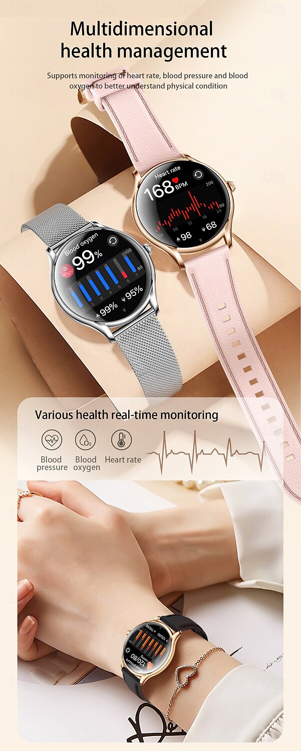 696 QS36 Reloj inteligente 1.43 pulgada Smartwatch Reloj elegante Bluetooth ECG + PPG Podómetro Recordatorio de Llamadas Compatible con Android iOS Mujer Hombre Impermeable Control de Medios 2025 - $55.99 –P7