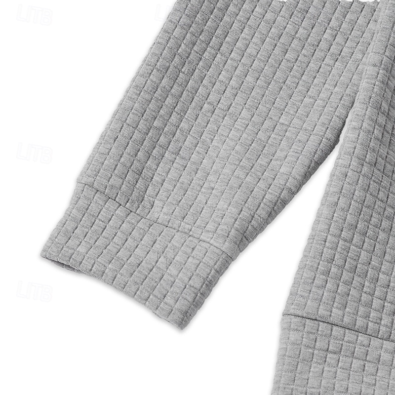 Homens Moletons Waffle Moletom Tático Preto Cáqui Cinzento Claro Com Capuz Tecido Zíper Bolsos Trabalho Desportos e Ar livre Casual Poliéster Roupa de rua Básico Casual Primavera & Outono Estações de 2025 por $32.99 –P8