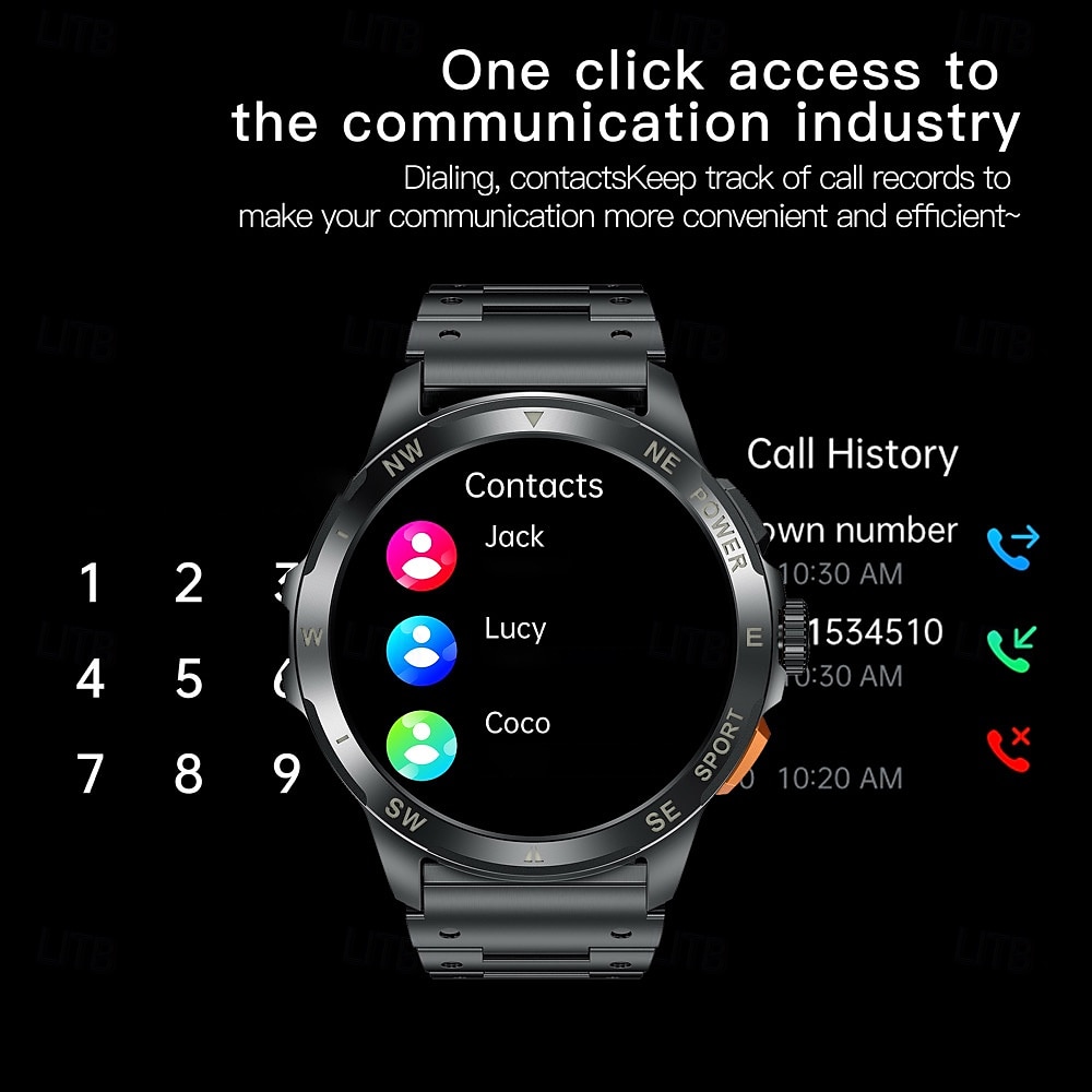 696 AK77 Smart Watch 1.43 inch Smart Band Fitness Bracelet Bluetooth Pedometer Call Reminder Sleep Tracker Compatible with Android iOS Women Men Hands-Free Calls Message Reminder Camera Control IP 67 2025 - $57.99 –P10