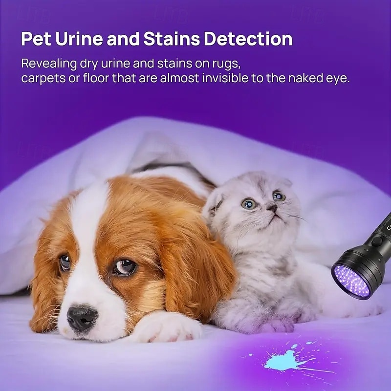 51 LED UV Flashlight - 395nm Black Light for Dog Urine, Pet Stains & Bed Bug Detection (Batteries Not Included) 2025 - $21.99 –P16