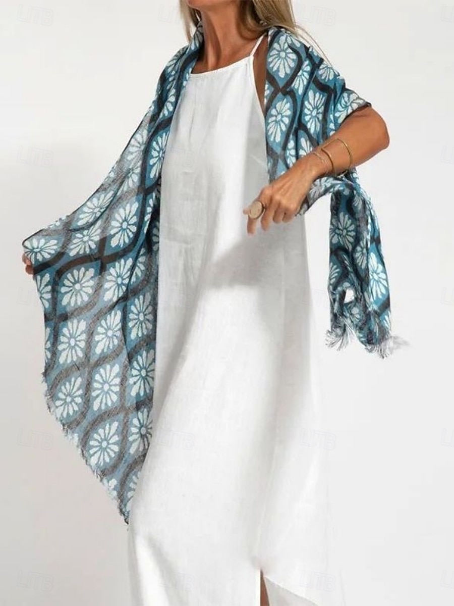 Per donna Abito maxi Abiti in cotone e lino Vestito Casual Abito Sottoveste Essenziale Casual Vacanza Quotidiano Vestibilità regolare Semplice Senza Maniche Spallina Bianco Verde militare Estate del 2025 a $22.99 –P2