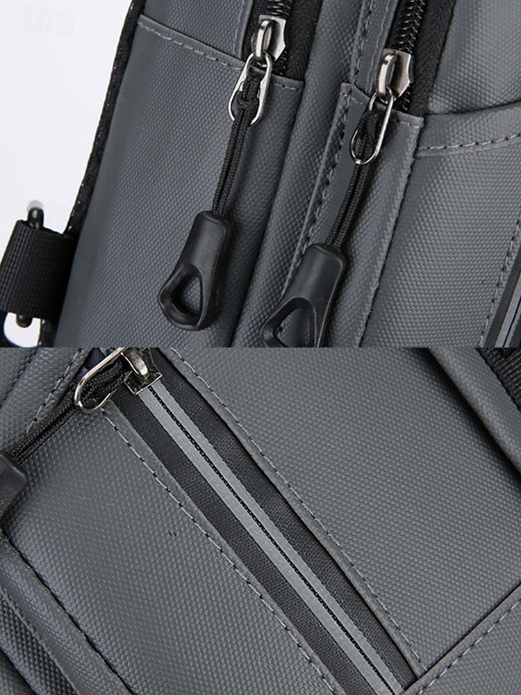 Men's Waterproof Chest Bag and Crossbody Sling Bag – Durable Multi-Pocket Design for Outdoor Travel, Sports and Daily Use Color Black Army Green Dark Blue 2025 - $14.99 –P7