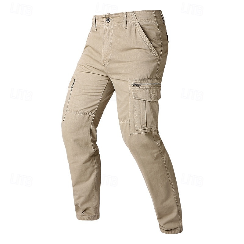 Per uomo Pantaloni cargo Tasca con cerniera Multi tasca Gamba dritta Liscio Traspirazione umidità Indossabile Lunghezza intera Esterno Giornaliero Campeggio e hiking Sportivo Di tendenza Nero Verde del 2025 a $34.99 –P2