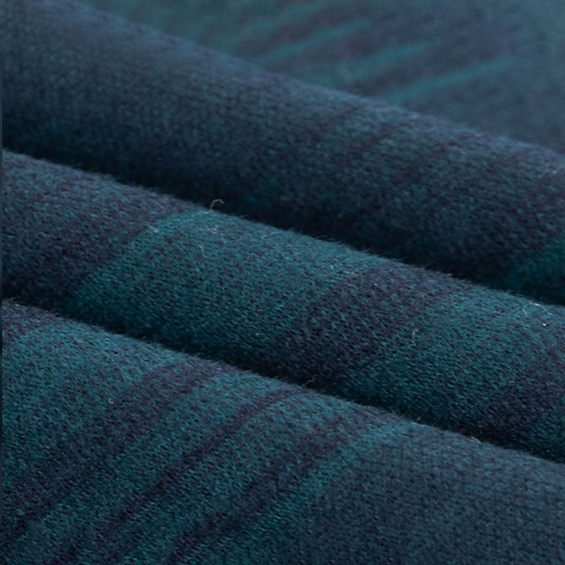 Men's Wool Lyocell Blend Business Casual Classic Long Sleeve Vintage Fashion Striped Buttons Spring Fall Dark Red Dark Green 2025 - $68.99 –P7