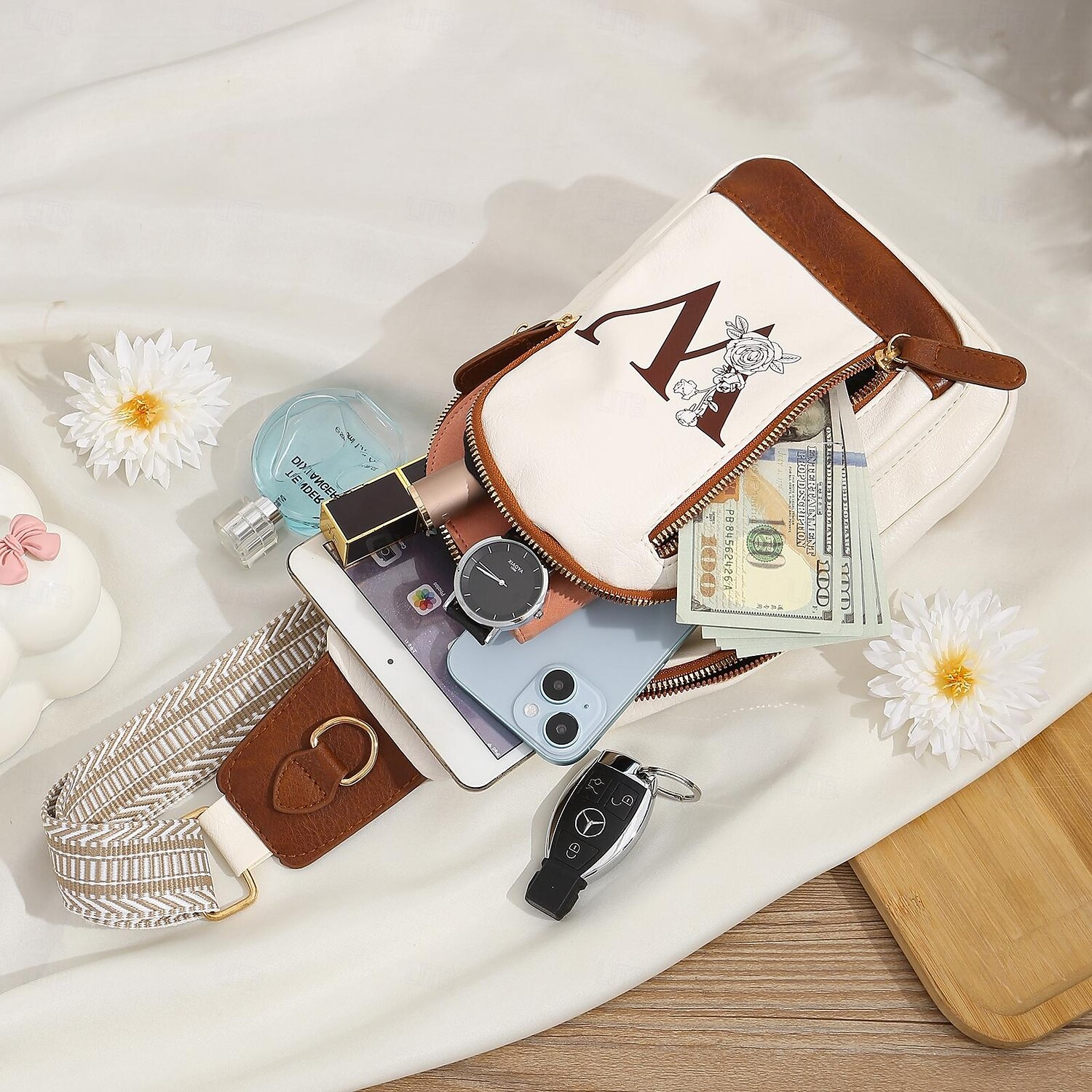 Personalized Crossbody Bag Custom Best Gift for Mom – Custom Letter Design, Large Capacity Shoulder Bag for Travel, Daily Use, Camping, Unique Gift for Lover, Family, or Friends 2025 - $30.99 –P4