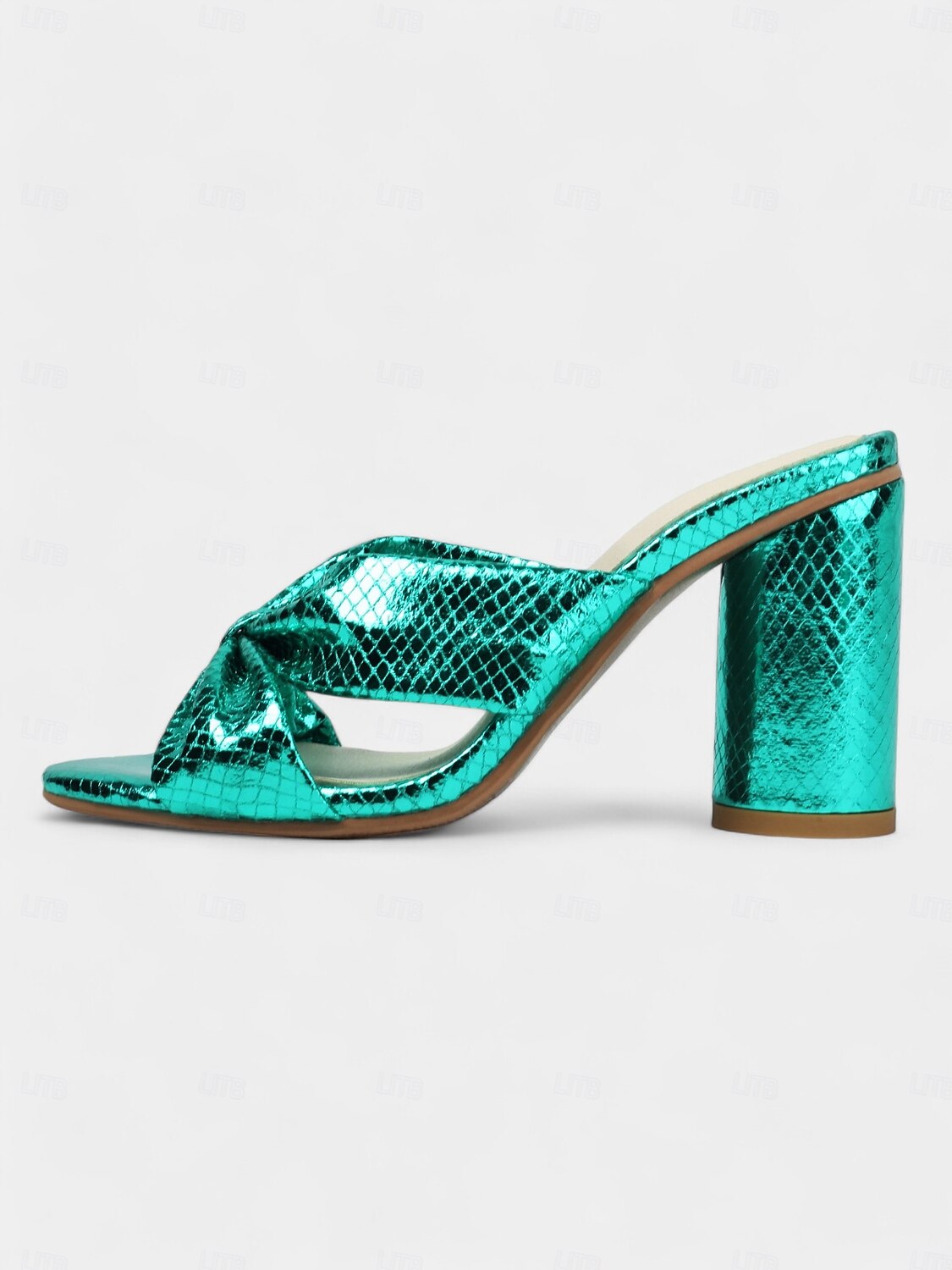 Damen Metallic-Pantoletten in Pink mit Schleifendesign – glamouröse High Heels für Bräute 2025 - $46.99 –P3