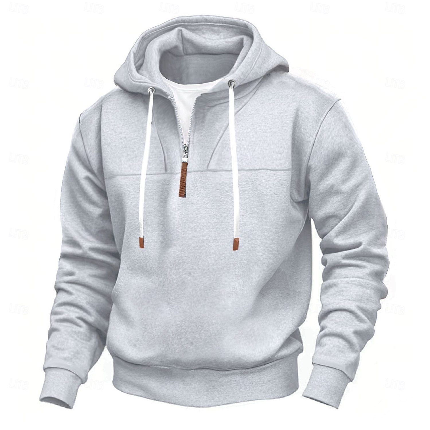 Men's Hoodie Quarter Zip Hoodie Black White Red Navy Blue Khaki Hooded Plain Sports & Outdoor Daily Holiday Streetwear Cool Casual Spring &  Fall Clothing Apparel Hoodies Sweatshirts  2025 - $26.99 –P3
