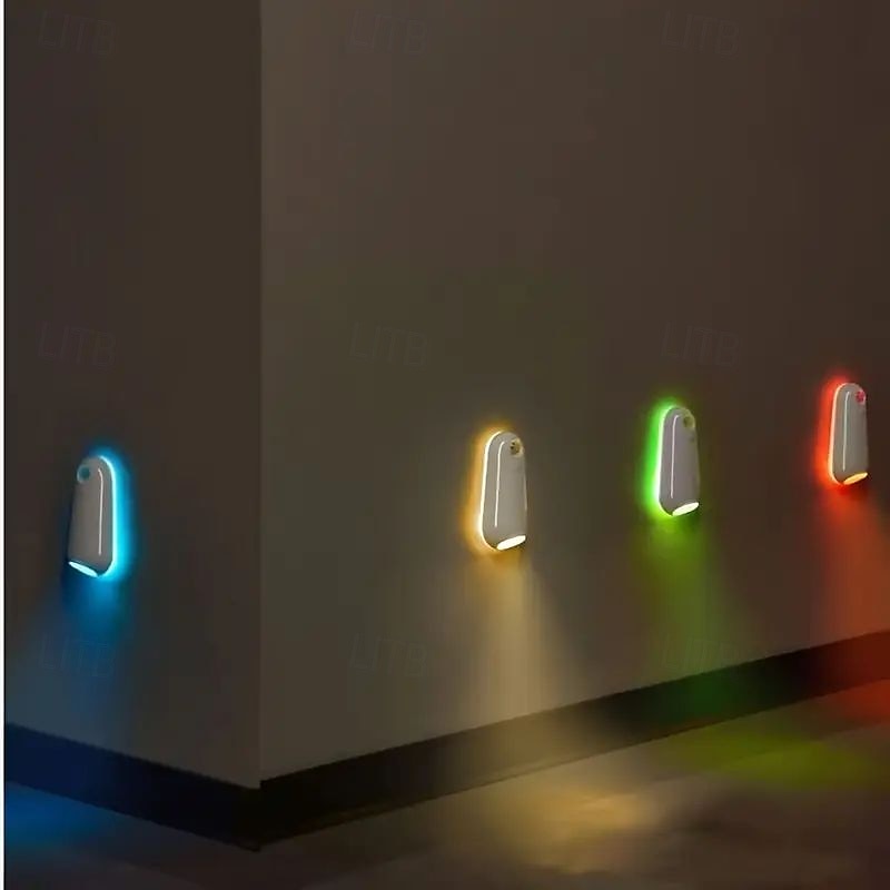 led smart bevegelsessensor nattlys 8 farger usb oppladbart toalettsetelys for hjemme soverom gang wc belysning dekorasjon 1/2 stk 2025 - $19.49 –P5