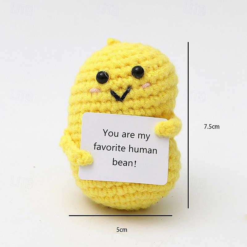 handgemachtes emotionales Gurkengeschenk Gurke Gehäkelte Puppe inspirierende Geschenke mit Karten süß gestrickt lustige Unterstützung Gurkenkartoffel Freund Geburtstag 2025 - $9.49 –P4