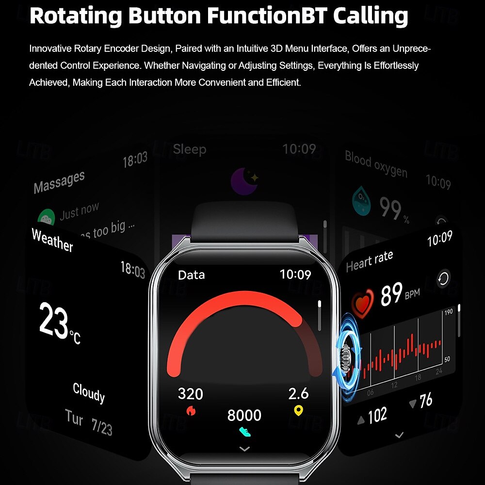 696 MT67 Orologio intelligente 1.96 pollice Intelligente Guarda Bluetooth ECG + PPG Pedometro Avviso di chiamata Compatibile con Android iOS Da donna Da uomo Standby lungo Impermeabile Controllo media del 2025 a $56.99 –P7