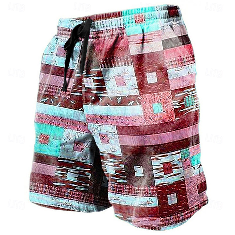 Per uomo Pop art Color Block Collage Pantaloncini Pantaloncini estivi Pantaloncini da spiaggia Vita normale Streetwear Hawaiano Originale Informale Giornaliero Per eventi A cordoncino Vita elastica del 2025 a $19.99 –P1