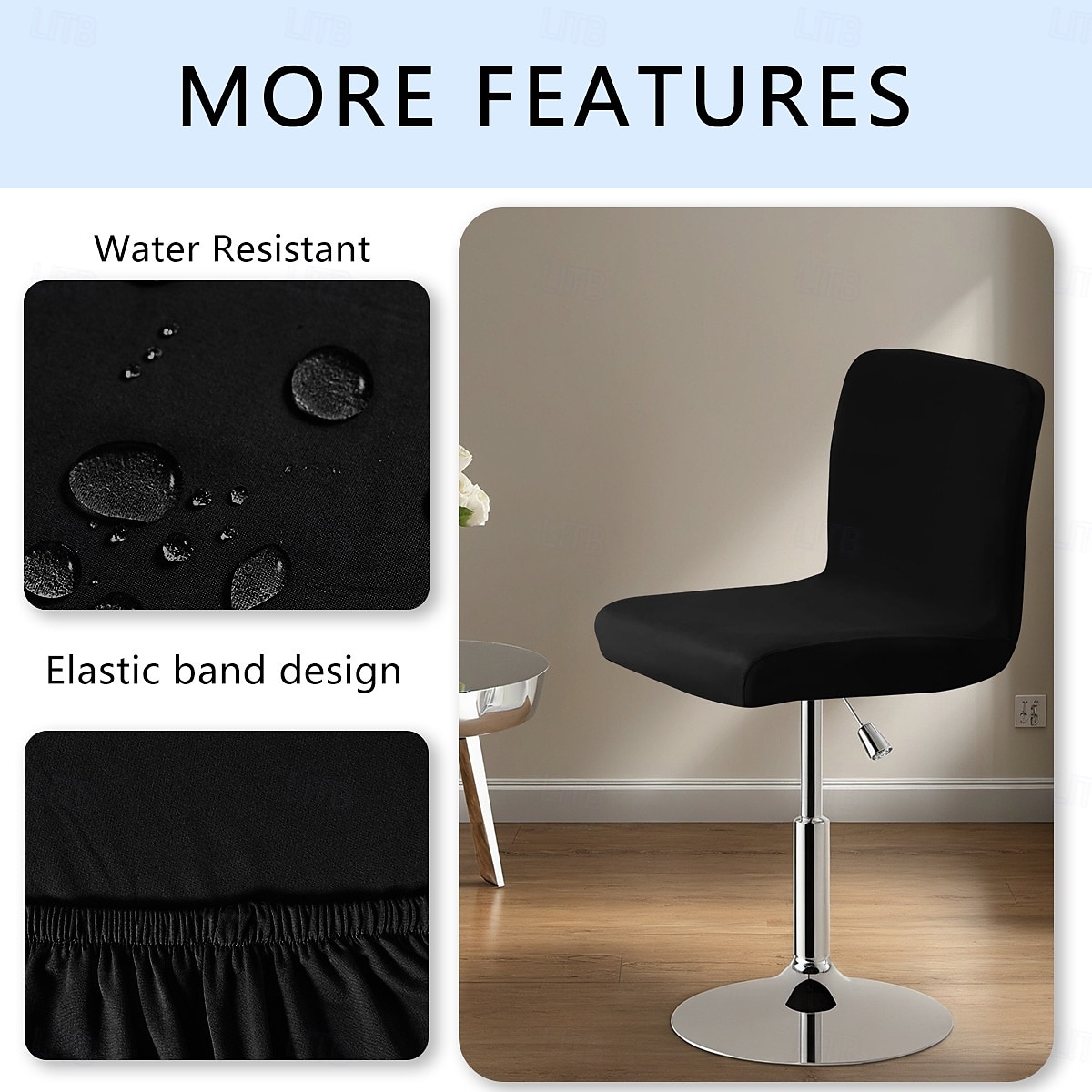 Coprisedia in seta di latte resistente all'acqua, coprisedia girevole quadrata senza braccioli in spandex elasticizzato, sfoderabile e lavabile del 2025 a $9.49 –P16