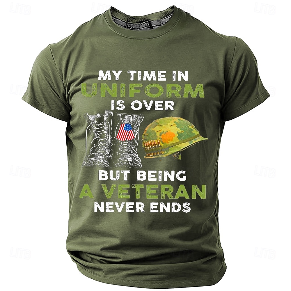 Día de los Veteranos Camiseta Patriota Patriótica de Hombre Veterano Camiseta de Veteranos Camiseta de Manga Corta Camiseta de Impresión 3D Camiseta de Cuello Redondo Estilo Diario Militar Calle 2025 - $17.99 –P4