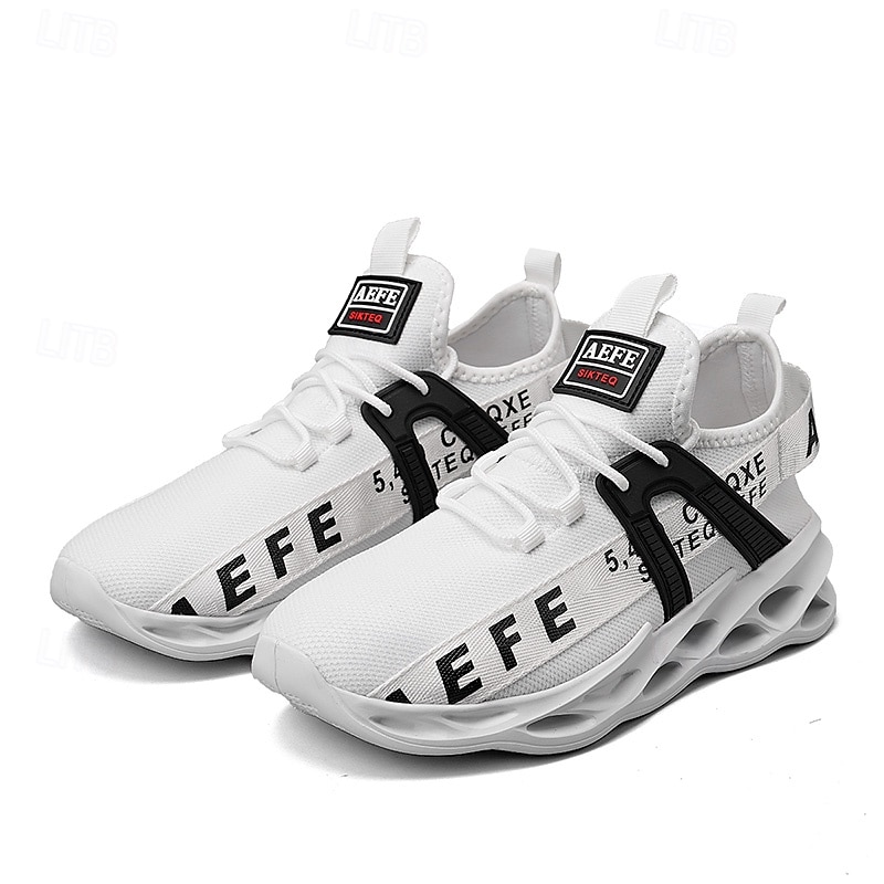 Per uomo Sneakers Tessitura Volante Confortevole Antiscivolo Mocassino Nero Bianco Giallo del 2026 a $34.99 –P5