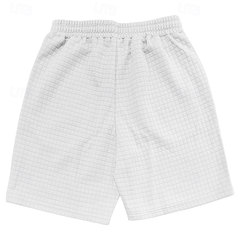 Herren Waffel-Shorts Sweatshorts Kurze Hose Shorts Kurze Hosen Sommer-Shorts Tasche Kordelzug Elastische Taille Glatt Komfort Kurz Sports Outdoor Täglich Ausgehen Modisch Brautkleider schlicht 2026 - $17.99 –P15