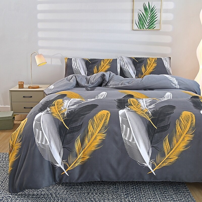 King Size Duvet Cover Set Simple Kingsize Bedding Bed Set Soft Brushed Microfiber with Zipper Closure Quilt Cover with 2 Pillowcases 2025 - $68.99 –P7