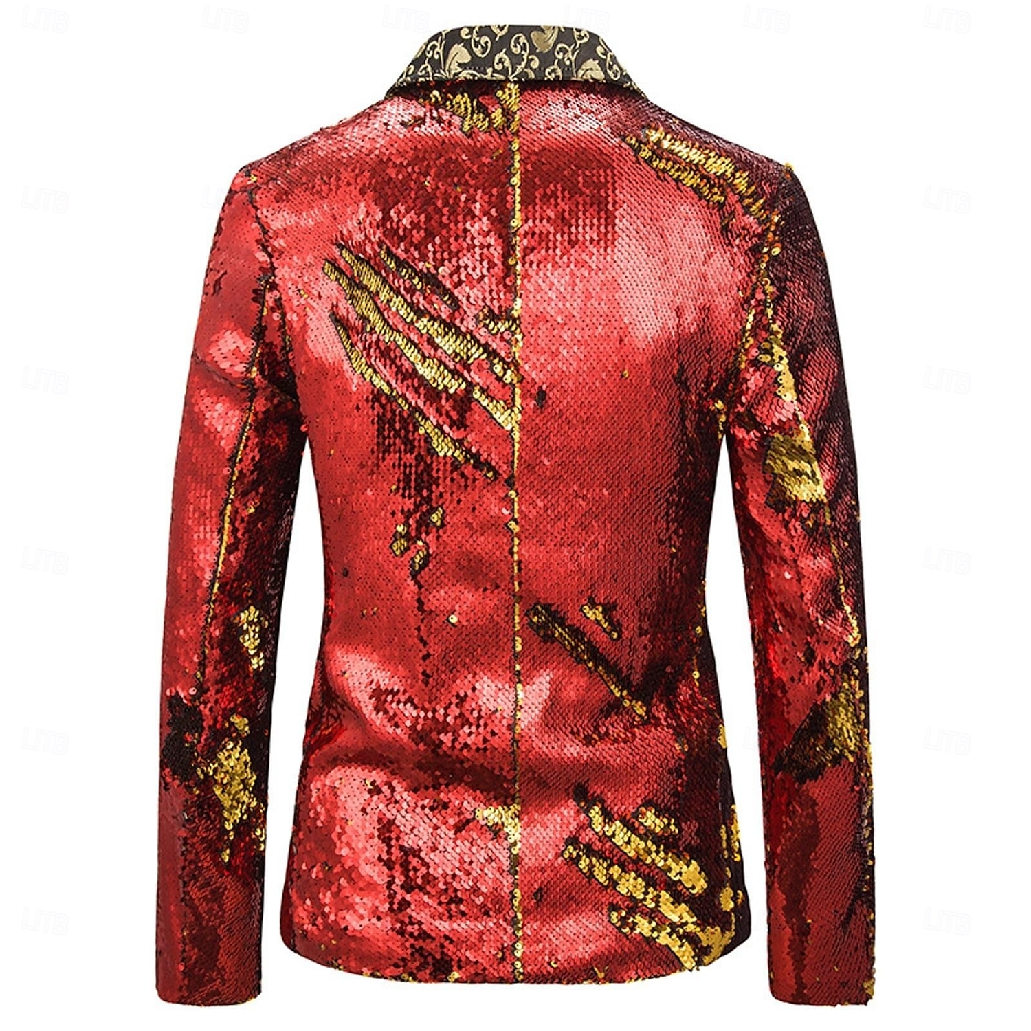 blazer disco 1980s 2 cores brilhante lantejoulas smoking ajuste fino lapela colarinho ternos carnaval traje masculino adulto halloween carnaval festa de casamento clube smoking de 2025 por $57.99 –P9