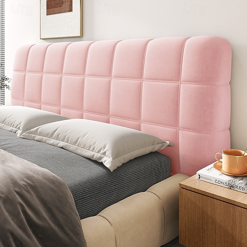 Copritestata in velluto di cristallo con imbottitura in cotone PP, antipolvere &Copri testiera antiurto, queen/king/full, lati elastici adatti a varie testiere del 2025 a $21.99 –P6