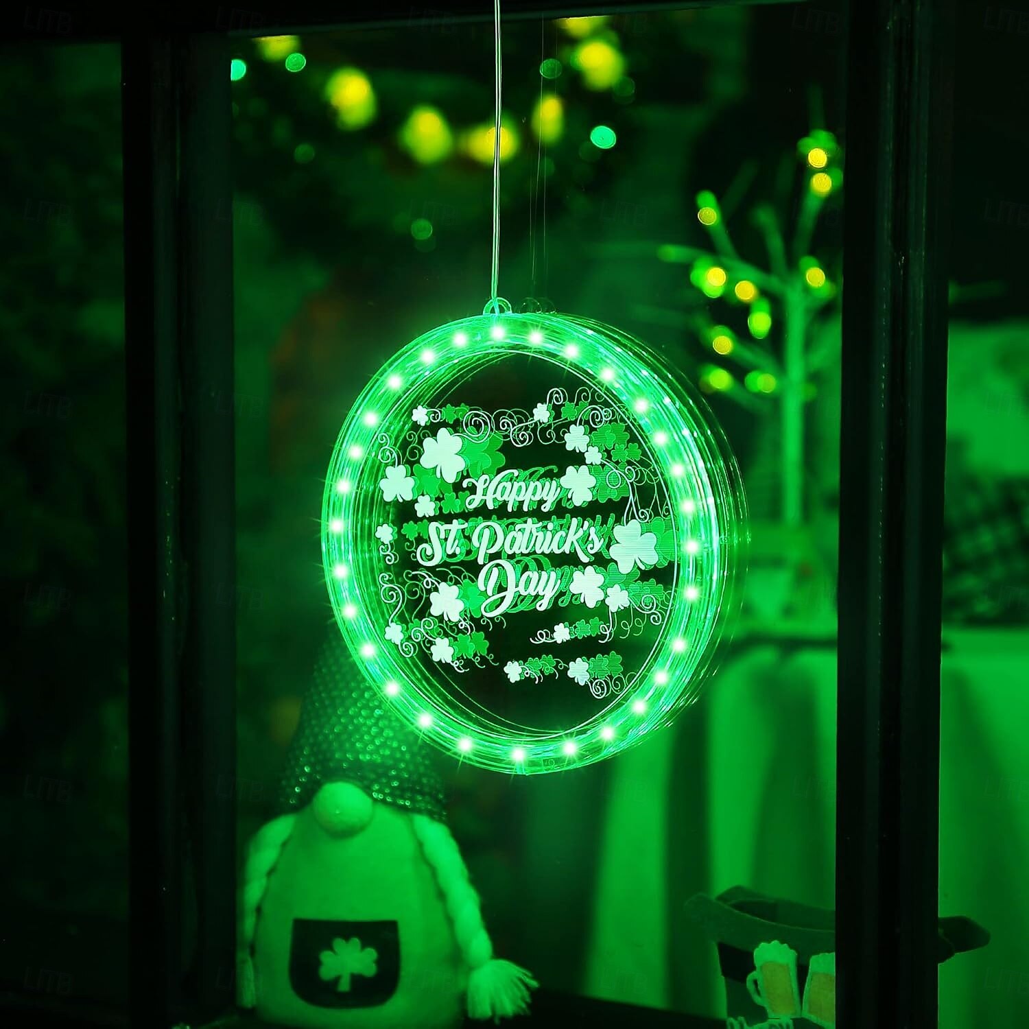 St. Patrick's Day Decorative Window Light - Battery Powered Suction Cup Hanging Light for Irish Festival Decoration 1pc 2025 - $19.49 –P9