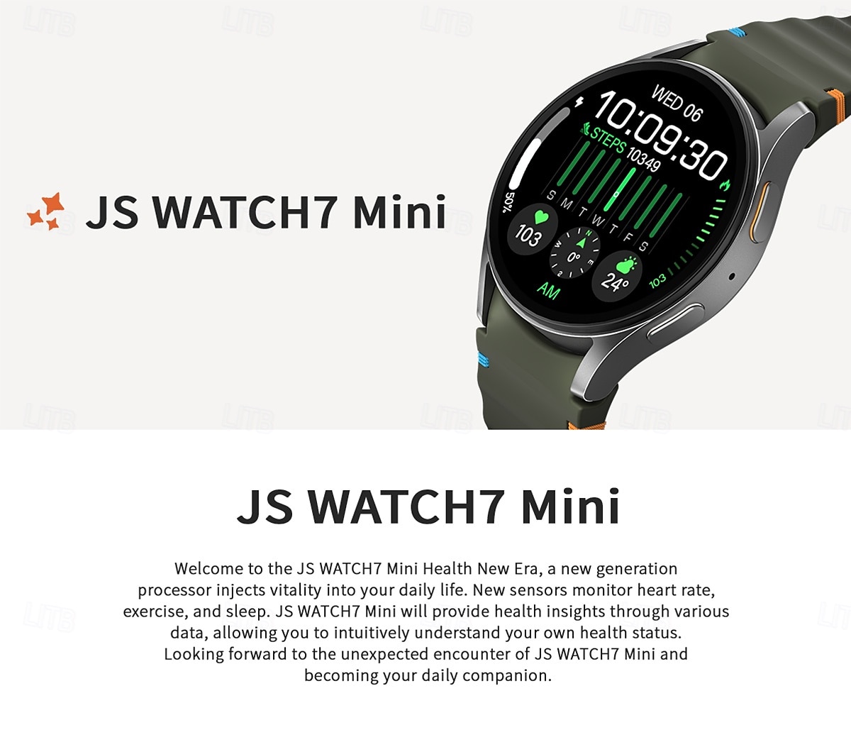 696 JSWatch7mini Orologio intelligente 1.3 pollice Intelligente Guarda Bluetooth ECG + PPG Pedometro Avviso di chiamata Compatibile con Android iOS Da donna Da uomo Impermeabile Controllo media del 2025 a $59.99 –P1
