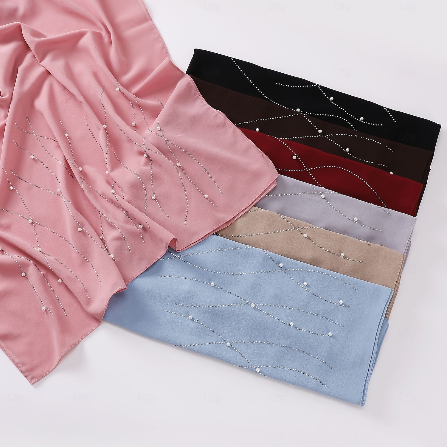 yessa scialli e mantelle con strass da donna per abiti da sera, scialli e mantelle in chiffon con paillettes per matrimoni, scialle e sciarpa formali del 2025 a $24.99 –P2