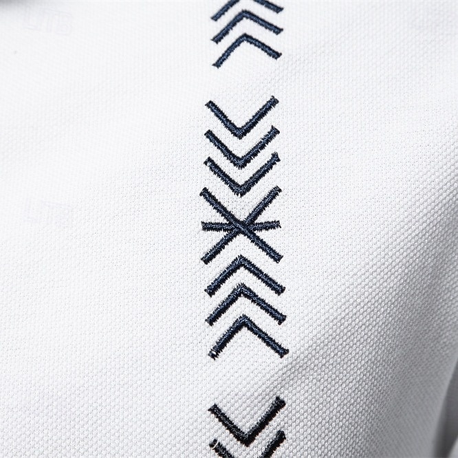 Bărbați Polo tricotat Polo de afaceri Oficial Muncă Răsfrânt Manșon scurt Geometric Nasturi Vară Negru Alb Albastru piscină Gri Polo tricotat 2026 - $26.99 –P11