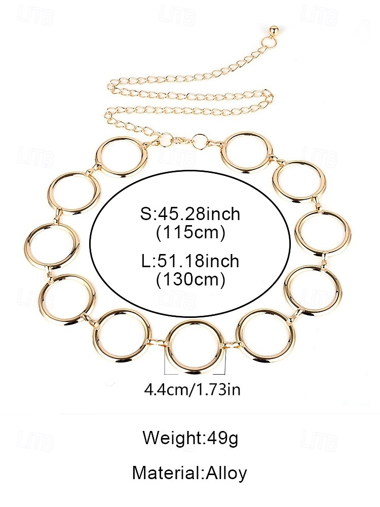 Women's Gold Chain Circle Waist Belt – Fashion Statement Jewelry for Beachwear, Parties and Summer Outfits 2026 - $9.99 –P6