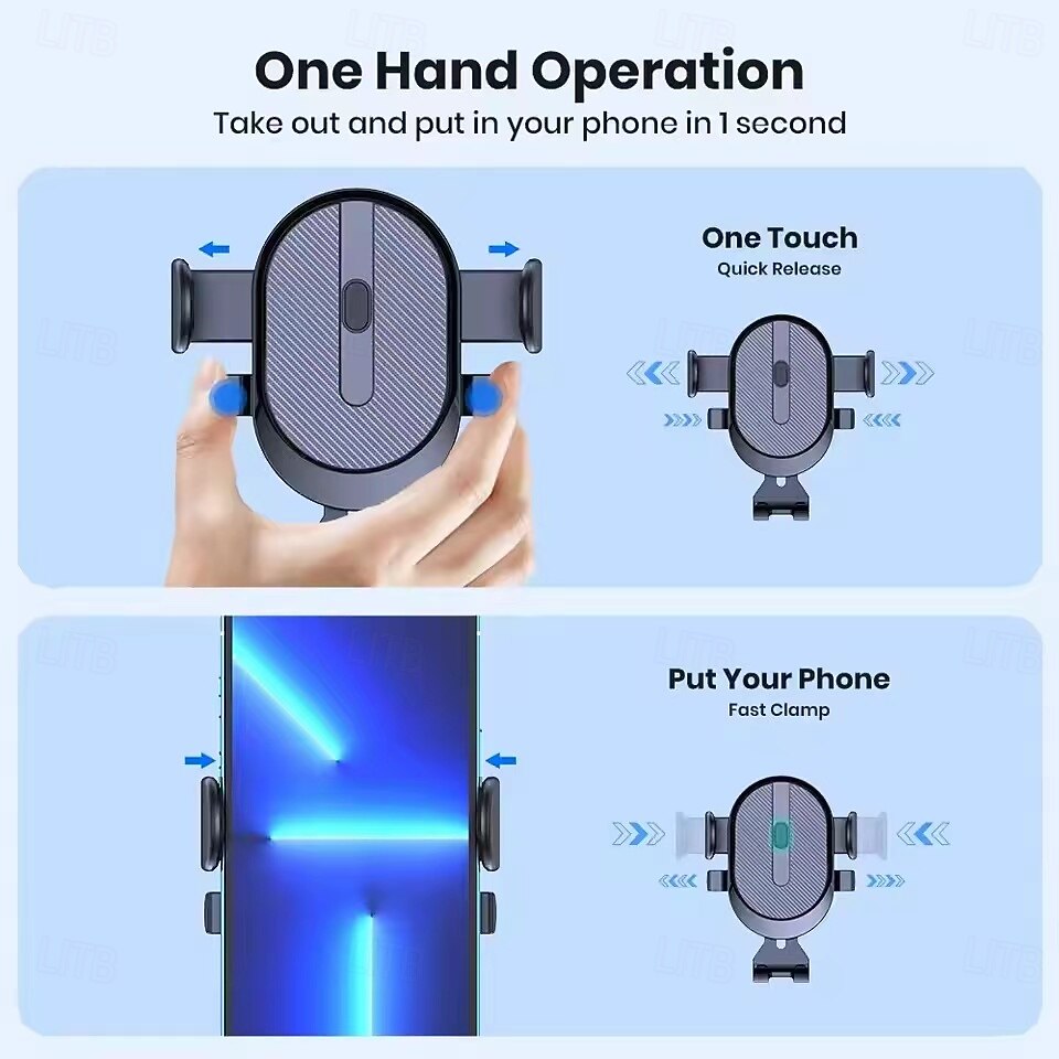 New Gravity Car Phone Holder Car Air Vent Hook Clip Mount Smartphone GPS Car Stand Bracket Support in Car 1PCS 2025 - $13.99 –P5
