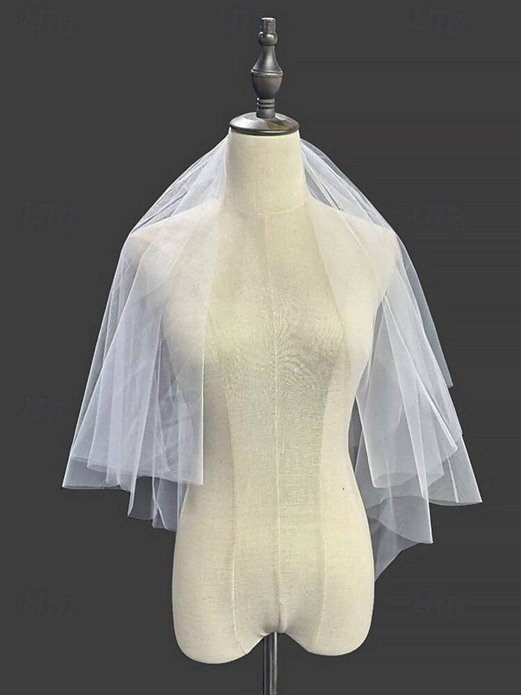 Elegant Two-Layer Bridal Veil with Soft Tulle – Classic Wedding Accessory for Brides, Ideal for Traditional and Formal Weddings 2025 - $7.99 –P3