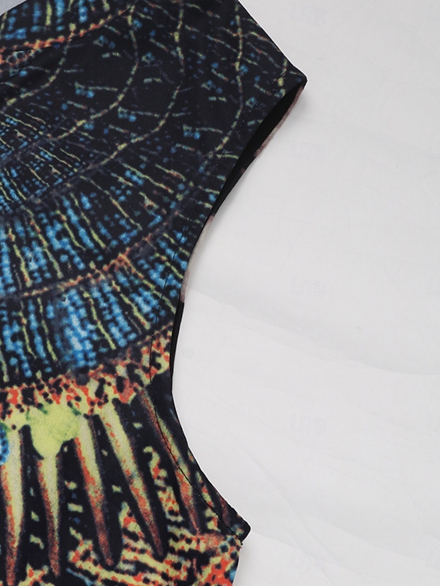 Női Maxiruha hétköznapi ruha Boho elegáns ruhák Ujjatlan ruha Boho ruha Csehország Alkalmi Boho Vakáció Napi Tengerpart Laza öltözet Virágos Ujjatlan Vágott nyak Fekete Nyár 2025 - $23.99 –P9