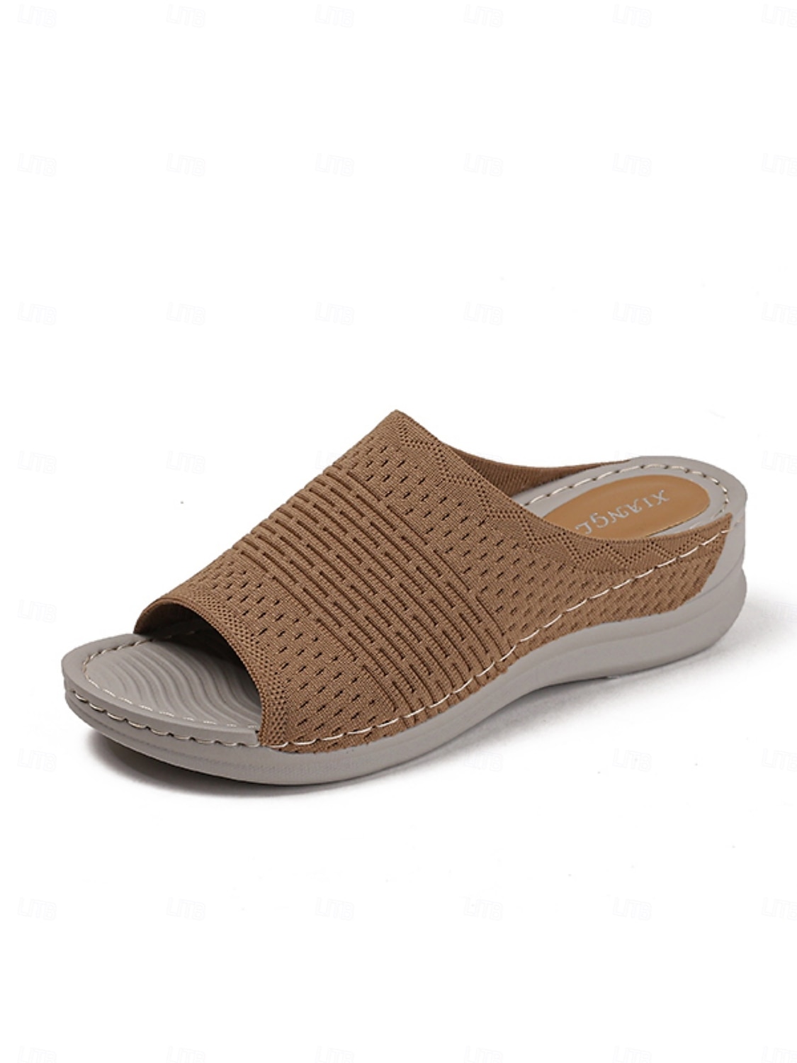 sandálias femininas slip-on com cabedal em malha trançada, design aberto e sola acolchoada para uso casual no verão e conforto diário de 2025 por $34.99 –P4