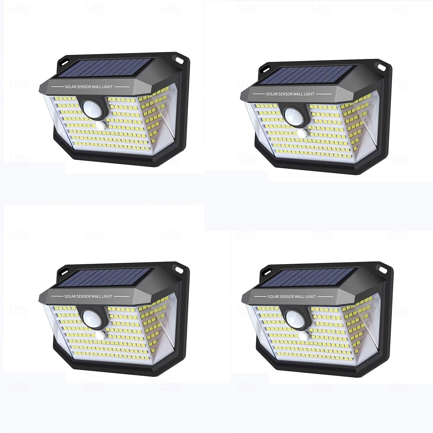 1 pc מנורת קיר חיצונית סולארית עמידה למים 178 קרני לד חיישן תנועה מנורת אינדוקציה 270 מעלות תאורה בזווית רחבה 3 מצבים חצר גינה מרפסת מרפסת תאורת מוסך 2025 - $14.99 –P1