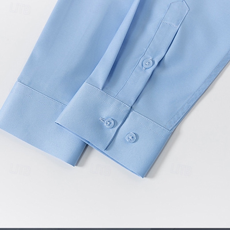 Herren Hemd Oberhemd Knopfhemd Feste Farbe Hochzeit Täglich Schwarz Weiß Wein Königliches Blau Langarm Umlegekragen Frühling & Herbst Bekleidung 2025 - $26.99 –P11