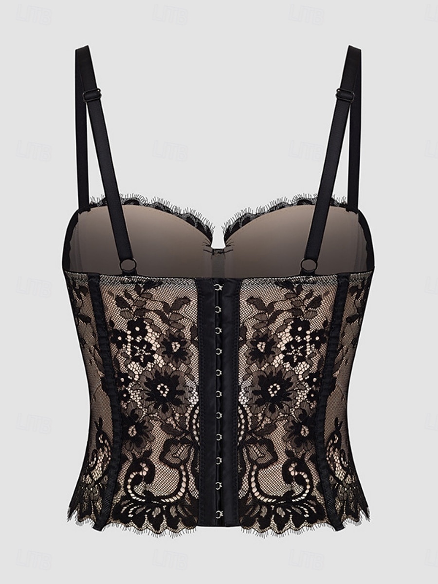 Women's Corset Shapewear Waist Cincher Waist Cincher Shapewear Lace BacklessNightwearPOLY Date Club Festival Solid Colored Sexy Corset Sexy Black Beige Summer 2026 - $32.99 –P3