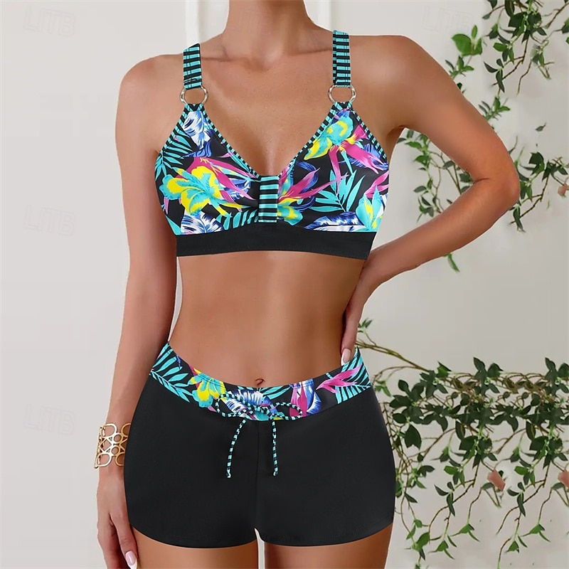 Per donna Tankini Costume da bagno a due pezzi Scollo a V Schiena aperta Costume da Bagno Costumi da bagno Blu Nero Asciugatura Rapida Leggero Traspirante Senza Maniche - Surf Spiaggia Nuoto Estate del 2026 a $19.99 –P6